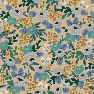 Garden Party By Rifle Paper Co. For Cotton + Steel - Blue Unbleached Canvas