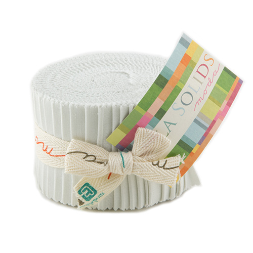 Bella Solids Junior Jelly Roll - Feather - Packs Of 4