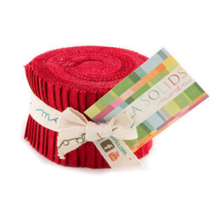 Bella Solids Junior Jelly Roll - Red - Packs Of 4