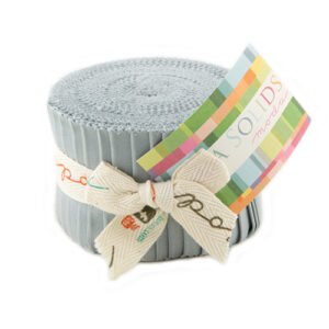 Bella Solids Junior Jelly Roll - Silver - Packs Of 4