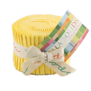 Bella Solids Junior Jelly Roll - 30\'s Yellow - Packs Of 4