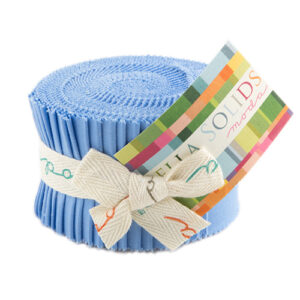 Bella Solids Junior Jelly Roll - 30\'s Blue - Packs Of 4