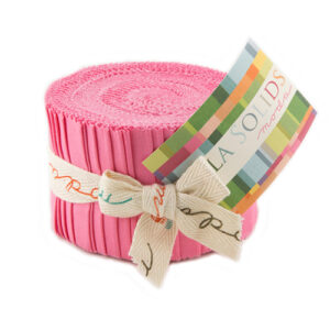 Bella Solids Junior Jelly Roll - 30\'s Pink - Packs Of 4