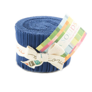 Bella Solids Junior Jelly Roll - Admiral Blue - Packs Of 4