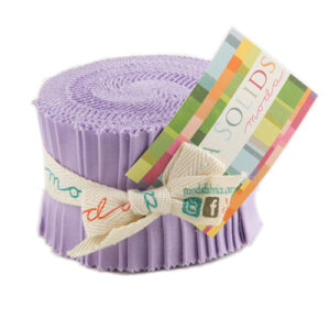 Bella Solids Junior Jelly Roll - Lilac - Packs Of 4