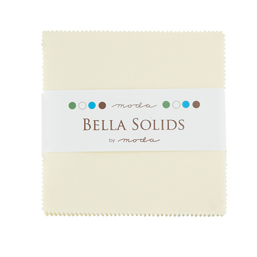 Bella Solids Charm Packs - Snow - Packs Of 12