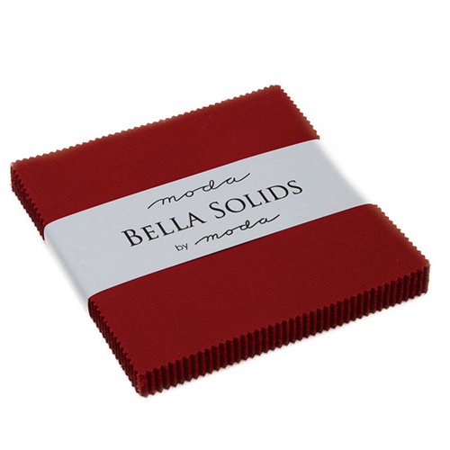 Bella Solids Charm Packs - Country Red - Packs Of 12