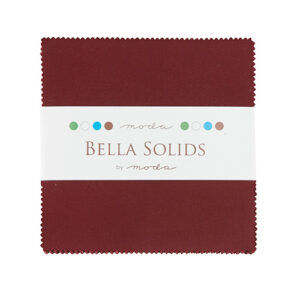 Bella Solids Charm Packs - Burgundy - Packs Of 12