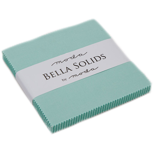 Bella Solids Charm Packs - Aqua -  Packs Of 12