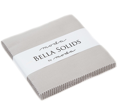 Bella Solids Charm Packs - Gray - Pack Of 12