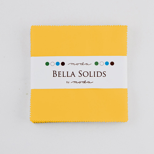 Bella Solids Charm Packs - Yellow -  Packs Of 12