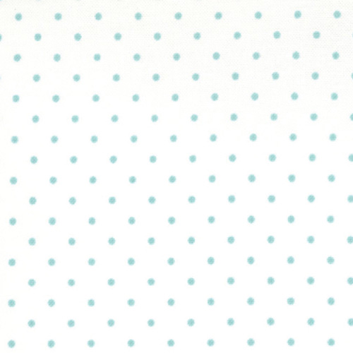 Essential Dots By Moda - White/Teal
