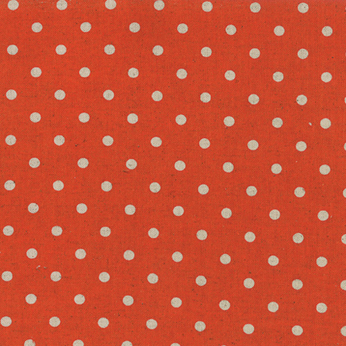 Mochi Linen Dot By Momo - 30% Linen/70% Cotton - Tangerine