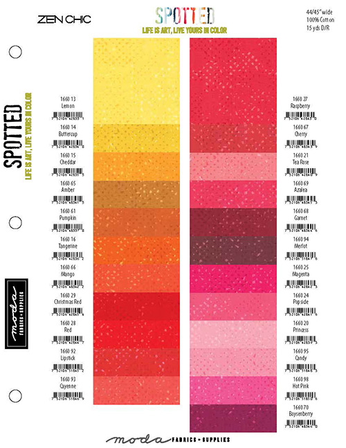 Spotted Shade Card By Moda