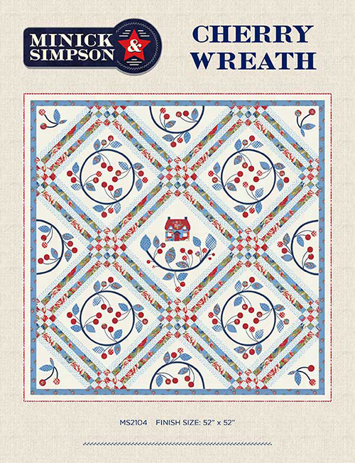 Cherry Wreath Pattern By Minick & Simpson For Moda - Minimum Of 3