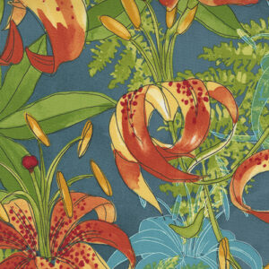 Carolina Lilies By Robin Pickens For Moda - Teal