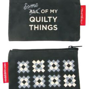 Quilty Zipper Pouch 5" X 3.25" By Moda - Black - Multiple Of 12