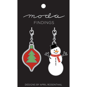 Snowman Zipper Pulls 2ct By April Rosenthal For Moda - Multiple Of 3