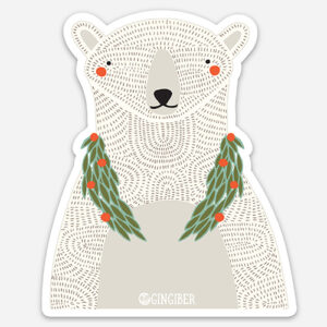 Polar Bear Sticker By Gingiber For Moda - Minimum Of 6