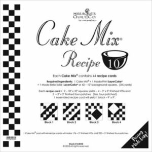 Cake Mix Recipe 10 Patterns - Packs Of 4