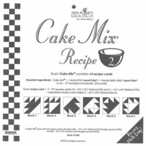 Cake Mix Recipe 2 Patterns - Packs Of 4