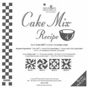 Cake Mix Recipe 4 Patterns - Packs Of 4