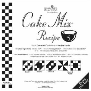 Cake Mix Recipe 5 Patterns - Packs Of 4