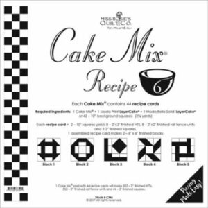 Cake Mix Recipe 6 Patterns - Packs Of 4