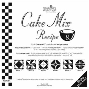 Cake Mix Recipe 8 Patterns - Packs Of 4