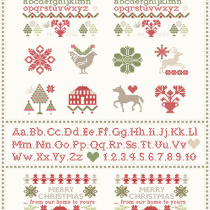 Christmas Stitched By Fig Tree & Co. For Moda - 24" X 44" Panel - Snow - Multi