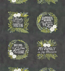 Happiness Blooms By Deb Strain For Moda - 24" X 44" Panel  - Slate