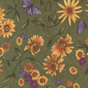 Sunflower Garden By Holly Taylor For Moda - Olive