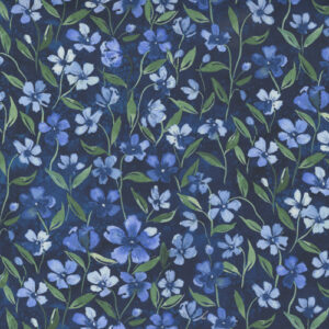 Fresh As A Daisy Digital By Create Joy Project For Moda - Cobalt
