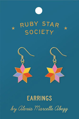 Earrings Quilt Star By Alexia Marcelle Abegg For Ruby Star Society - Multiple Of 3