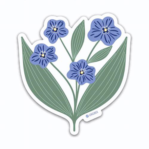 Sticker Forget Me Not By Gingiber For Moda - Multiple Of 6