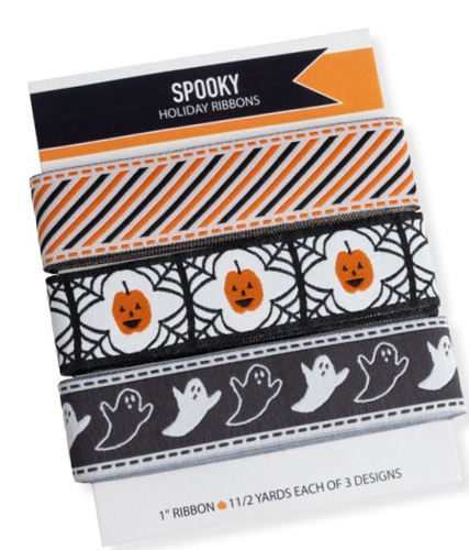 Spooky Ribbons 1"/3 Designs/11 1/2 Yards Of Each By Stacy Iest Hsu For Moda - Multiple Of 2