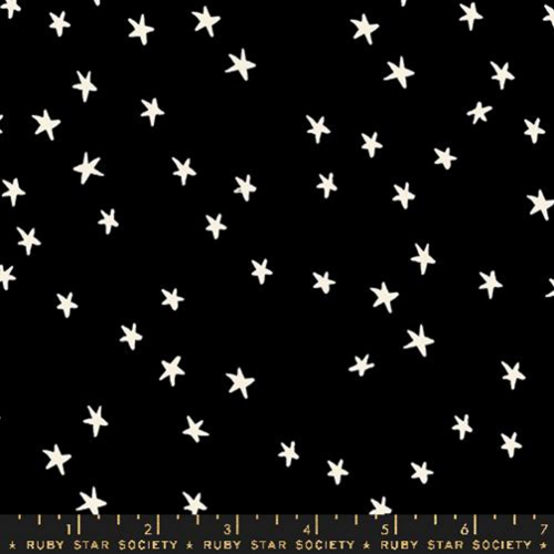 Starry 108" Quilt Back By Alexia Marcelle Abegg Of Ruby Star Society For Moda - Black