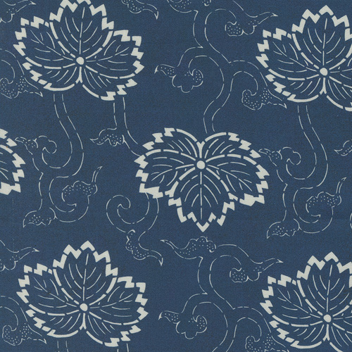Indigo Blooming By Debbie Maddy For Moda - Navy