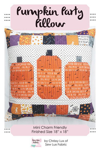 Pumpkin Party Pillow Pattern By Sew Lux Fabric For Moda - Min. Of 3
