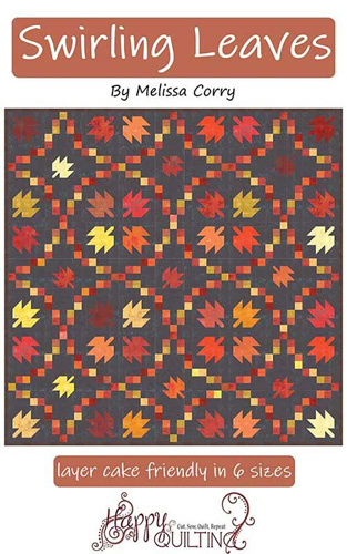 Swirling Leaves Pattern By Happy Quilting For  Moda - Minimum Of 3