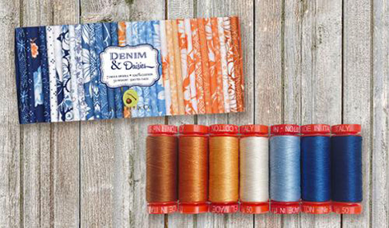 Denim & Daisies Aurifil Thread Box By Moda