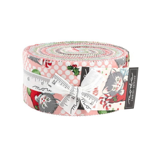 Kitty Christmas Jelly Rolls By Moda - Packs Of 4