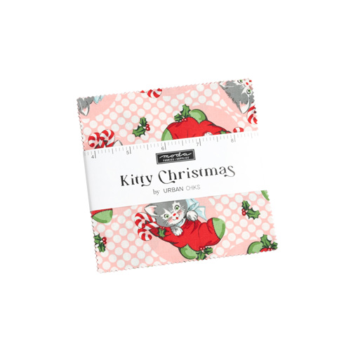 Kitty Christmas Charm Packs By Moda - Packs Of 12