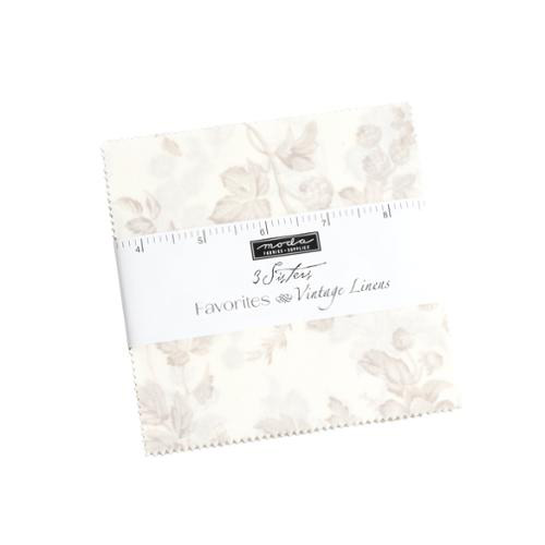 3 Sisters Favorites Vintage Linens Charm Packs By Moda - Packs Of 12