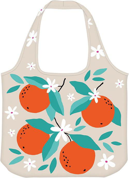 Kg Fruit Market Shopper Oranges 18.25" X 7.25" X 26.5" By Punch Studio For Moda  - Multiple Of 4