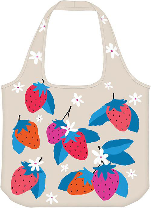 Kg Fruit Market Shopper Strawberry 18.25" X 7.25" X 26.5" By Punch Studio For Moda  - Multiple Of 4