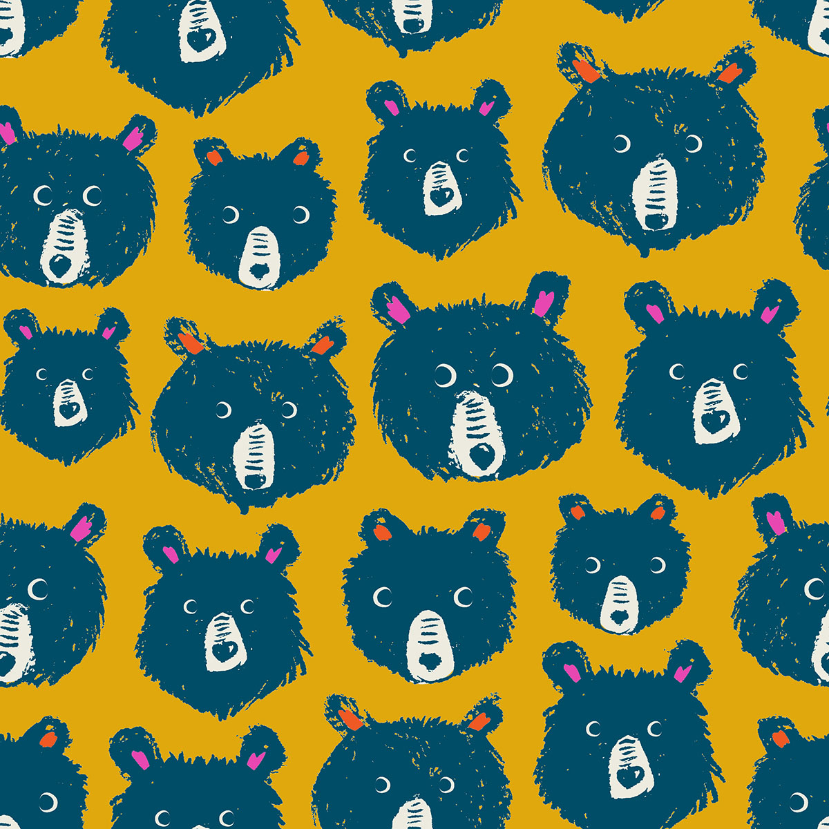 Teddy And The Bears By Sarah Watts Of Ruby Star Society For Moda - Goldenrod