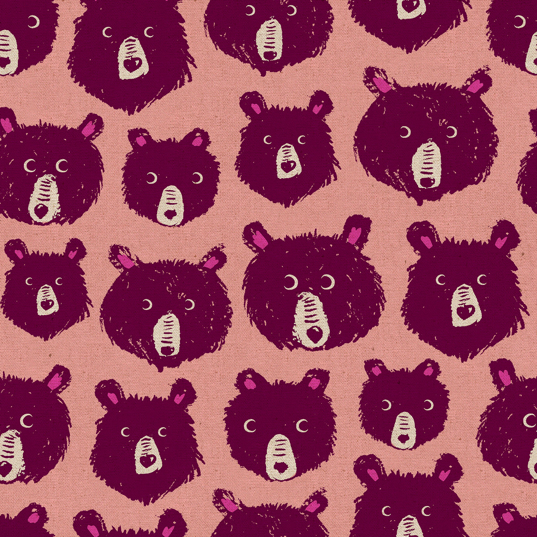 Teddy And The Bears By Sarah Watts Of Ruby Star Society For Moda - Peach Fizz