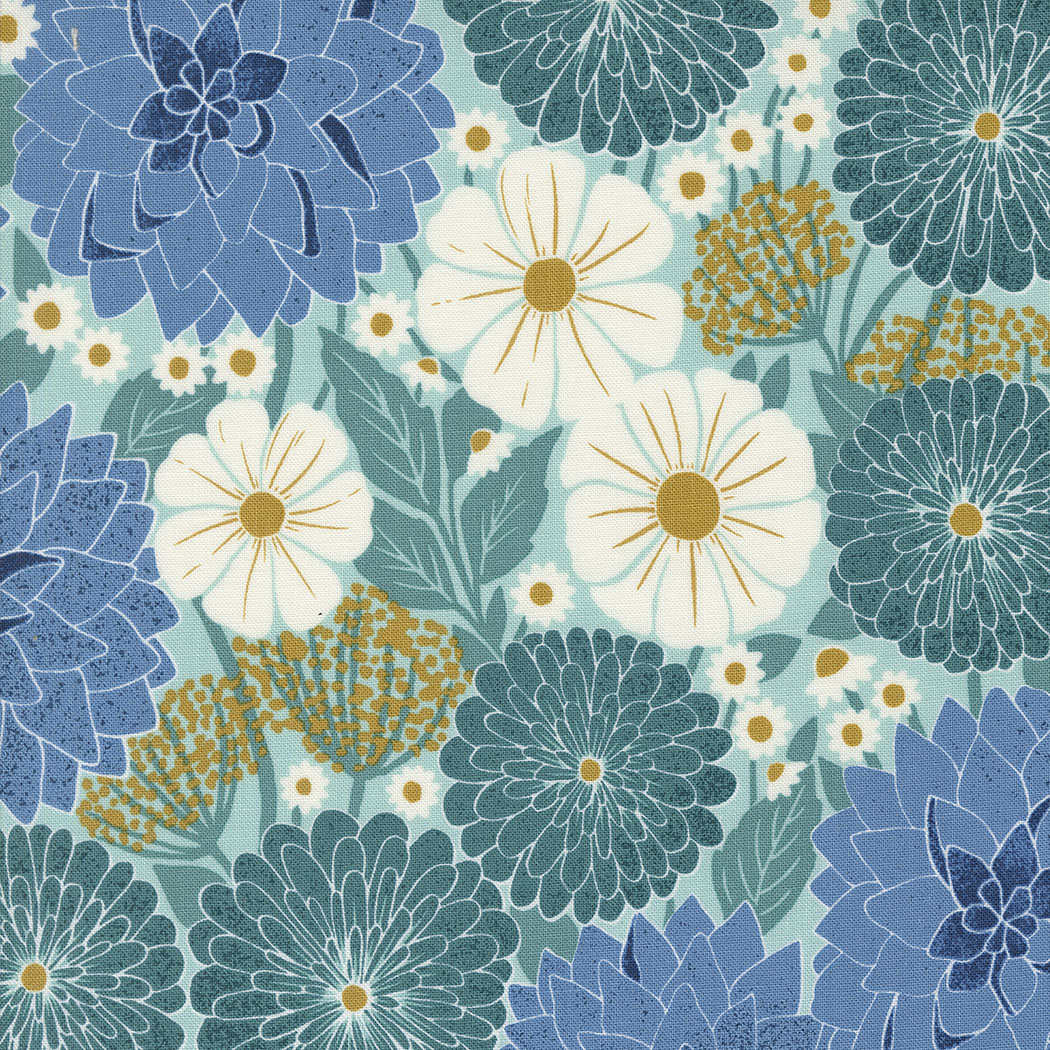 Field Of Flowers By Katharine Watson For Moda - Robin\'s Egg_