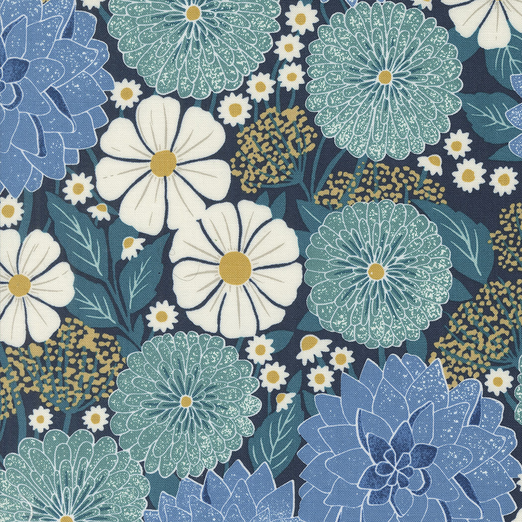 Field Of Flowers By Katharine Watson For Moda - Navy